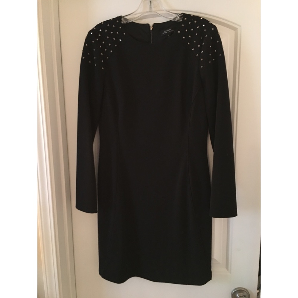 Little Black Dress with studded shoulder